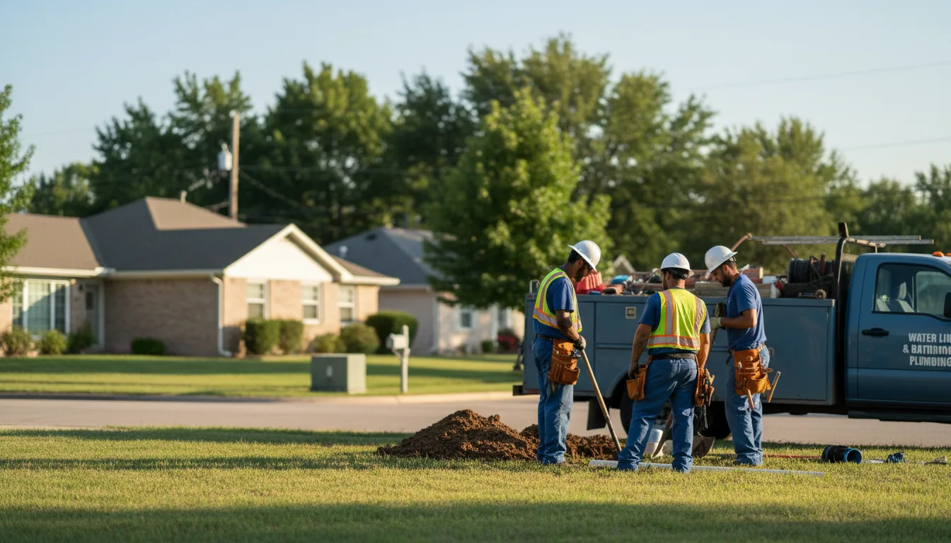 Residential water line and bathroom plumbing service in Cameron, LA